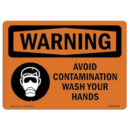 OSHA WARNING Sign, Wear Approved Breathing Apparatus Beyond, 10in X 7in Decal